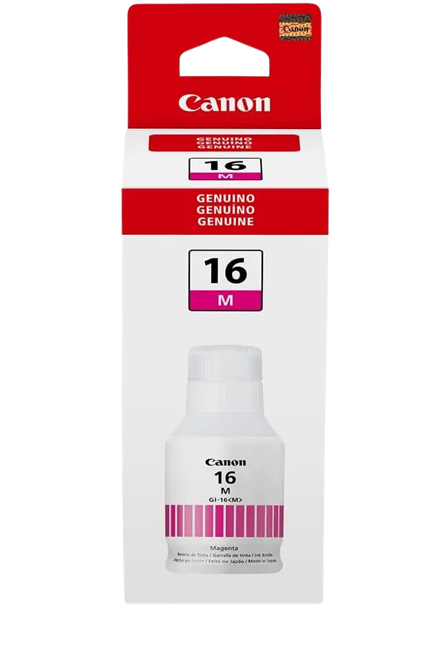 GI-16 Magenta Original Bote de Tinta GI16 Canon Maxifi GX6010, GX6110, GX7010, GX7110, GX5010 132ml SKU: 4419C001AA