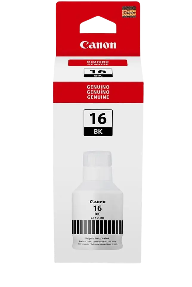 GI-16 Negro Original Bote de Tinta GI16 Canon Maxifi GX6010, GX7010, GX5010 167ml SKU: 4408C001AA