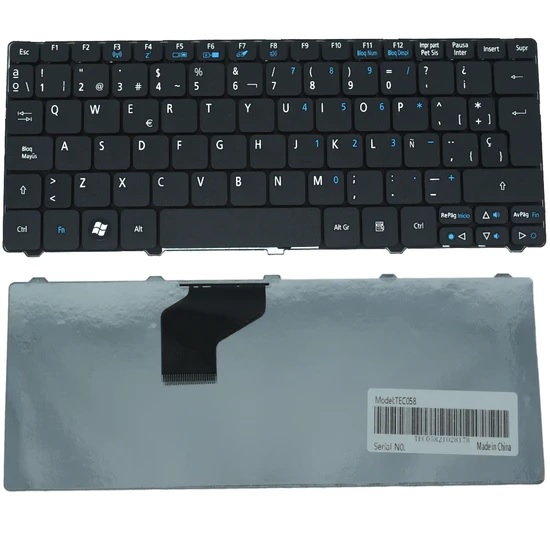 TEC058 Teclado color Negro (SP) para ACER ONE 532H, Aspire One D255, D255E, 521