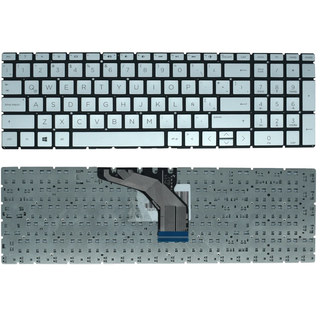 TEC073 Teclado color Plata (SP) para Hp 15-da 15-db 15-cs 15-db 15-cx 15-dr 250 G7