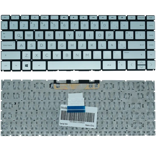 TEC084 Teclado color Plata (SP) para Hp X360 14-cd 14-cd000 14-cd0000 14t-cd00