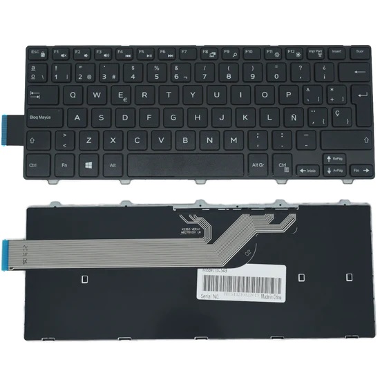 TEC543 Teclado color Negro (SP) para Dell Inspiron 14 3000 14 5442 14 5445 14 5447 Vostro 14 3458