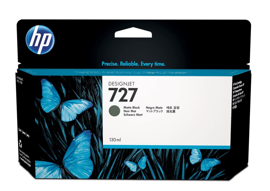 
HP 727 Negro Matte Original Cartucho de Tinta HP727 HP DesignJet serie T920, T1500, T930, T1530, T2530, T2500 130ML SKU: B3P22A