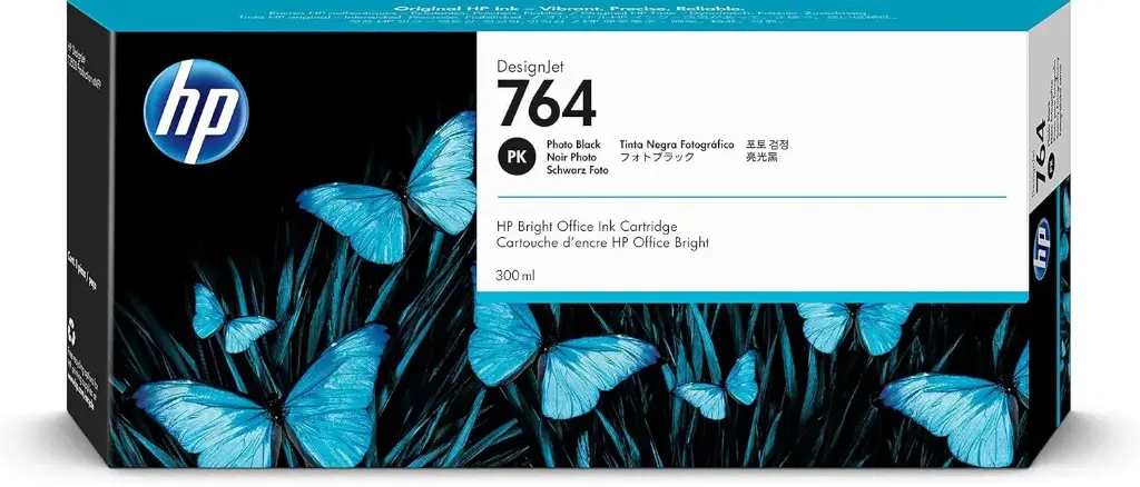 HP 764 Negro Photo Original Cartucho de Tinta HP764 HP DesignJet T3500 300ml SKU: C1Q17A