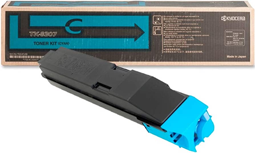 TK8307C Original Cian Kyocera TK-8307C Taskalfa 3050ci, 3051ci, 3550ci, 3551ci 15,000 Páginas SKU: TK8307C