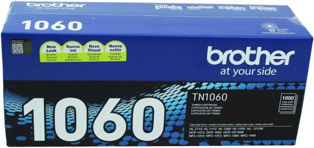 TN1060 Negro Original Cartucho de Toner Brother TN-1060 HL-1110, HL-1112, HL-1200, HL-1202, HL-1212W, DCP-1512, DCP-1617NW, MFC-1810, MFC-1815, MFC-1900, MFC-1905 1,000 Pag. SKU: TN1060