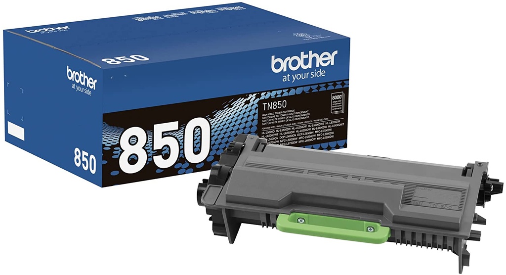 TN850 Negro Original Cartucho de Toner Brother TN-850 HL-L5000D, L5100DN, L5200DW, L6200DW, L6250DW, L6300DW, L6400DW, L5500DN, L5600DN, L5650DN, L5700DN, MFC-L5900DW, L6800DW, L6900DW, MFC-L6900DW 8,000 Pag. SKU: TN850