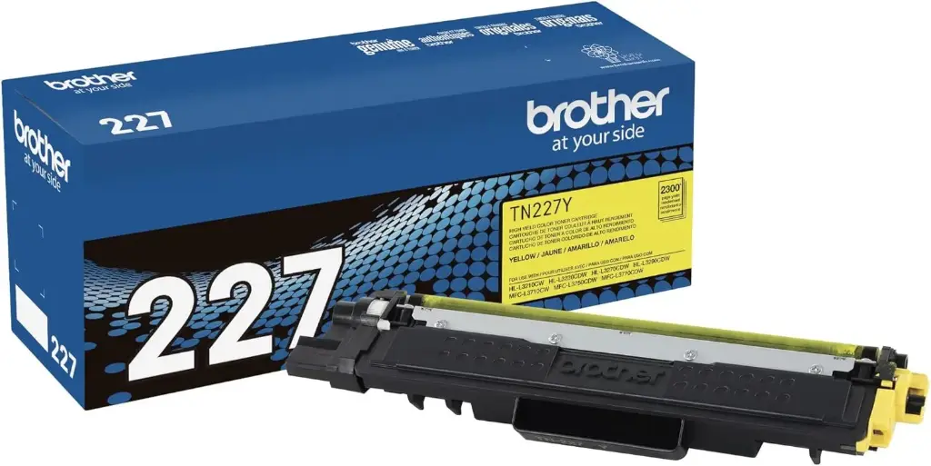TN227Y Amarillo Original Cartucho de Toner Brother TN-227Y HL-L3210, L3230CDW, L3270CDW, L3290CDW, MFC-3710CW, L3750CDW, L3770CDW 2,300 Pag. SKU: TN227Y