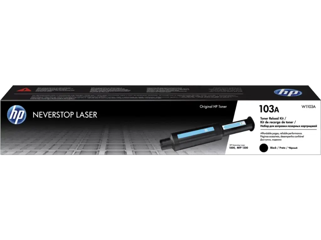 W1103A Original Toner HP 103A/HP103 Neverstop Laser 1000/A/W/N Neverstop MFP 1200A/W/NW 2,500 Páginas SKU: W1103A