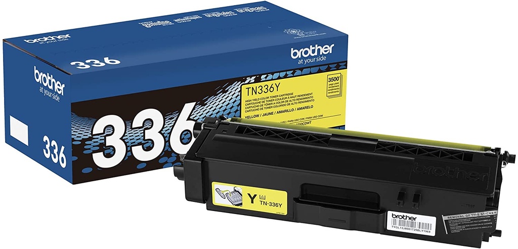 TN336Y Amarillo Original Cartucho de Toner Brother TN-336Y HL-L8250CDN, HL-L8350CDW, MFC-L8600CDW, MFC-L8850CDW 3,500 Pag. SKU: TN336Y
