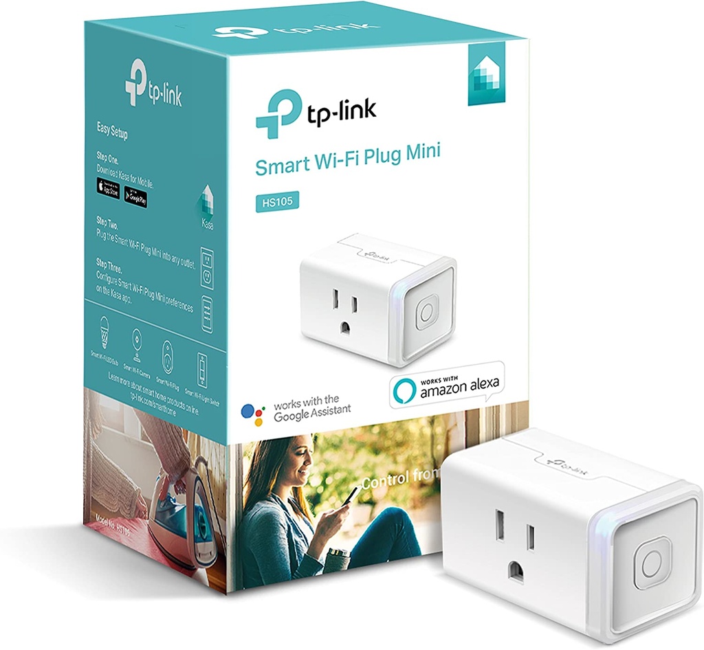[HS105] TP-Link Smart Plug HS105 V3.3, Wi-Fi, 1 Contacto, 15A, Blanco SKU: HS105 V3.3