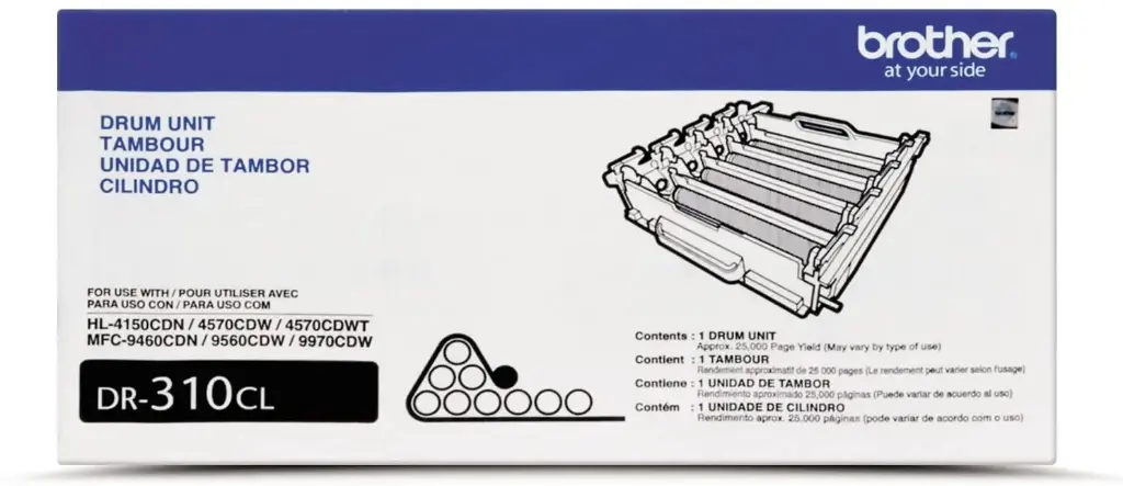 DR310CL Original Unidad de Imagen Drum Brother DR-310CL HL-4150CDN, HL-4570CDW, HL-4570CDWT, MFC-9460CDN, MFC-9560CDW, MFC-9970CDW 25,000 Páginas SKU: DR310CL