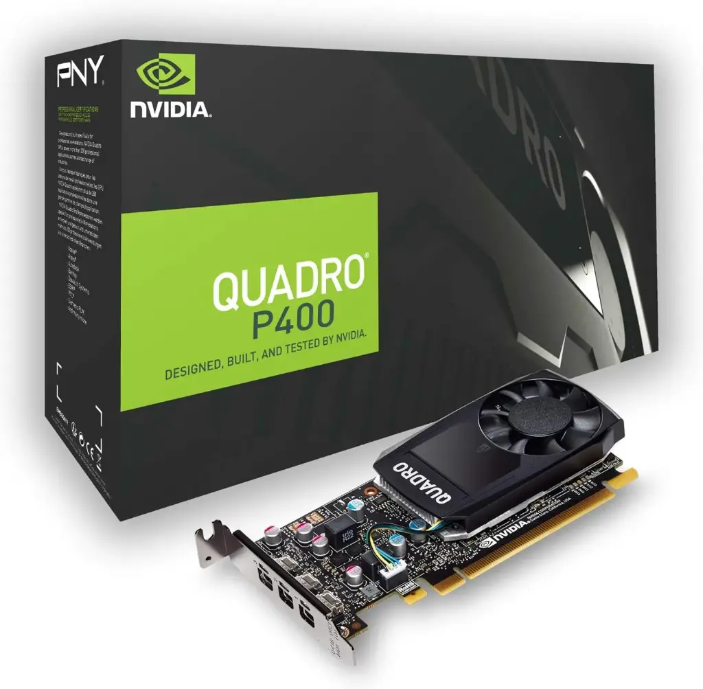 Tarjeta de Video PNY NVIDIA Quadro P400, 2GB 64-bit GDDR5, PCI Express x16 3.0 - incluye 3 Adaptadores Mini DisplayPort a DisplayPort + Adaptador DisplayPort a DVI SL SKU: VCQP400V2-PB