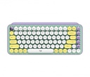 Teclado Logitech Pop Keys, Teclado Mecánico, Inalámbrico, Menta/Violeta/Blanco/Amarillo (Español) SKU: 920-010714