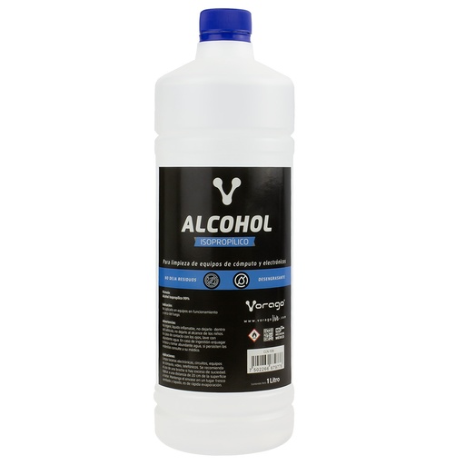 [CLN-108] Vorago Alcohol Isopropílico Limpieza de PC´s y Electrónica, 1 Litro SKU: CLN-108