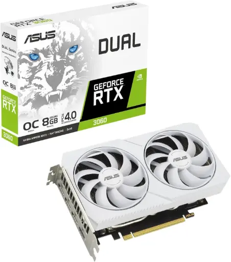 [90YV0GB7-MVAA00] Tarjeta de Video ASUS NVIDIA Dual GeForce RTX 3060 White OC, 8GB 128-bit GDDR6, PCI Express 4.0 SKU: 90YV0GB7-MVAA00