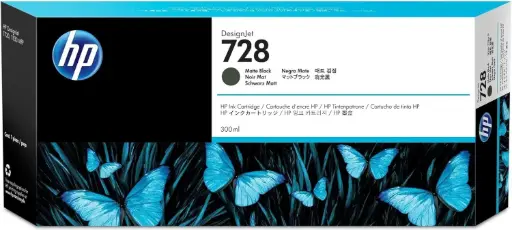 [F9J68A] HP 728 Negro Mate Original Cartucho de Tinta HP728 HP Designjet T730, T830 300ml SKU: F9J68A