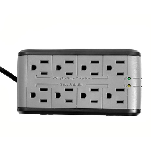 [AVR-100] Regulador Vorago AVR-100, 1000VA, Entrada 94-150V, Salida 108-132V, 8 Contactos 480w, 8 Contáctos SKU: AVR-100