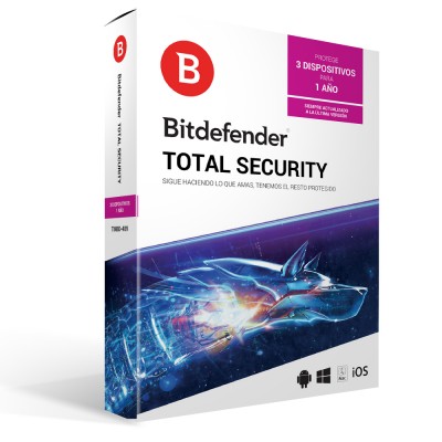 [D000A20-ROW] Bitdefender Total Security 1 Dispositivo, 1 Año, Windows Antivirus SKU: D000A20-ROW 