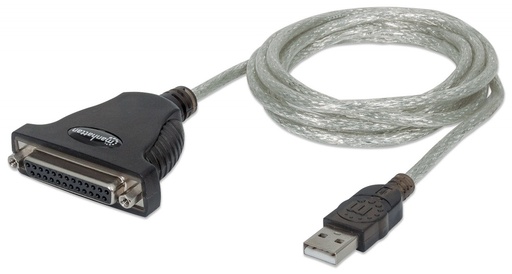 [336581] Manhattan Convertidor de USB a Paralelo para Impresora, USB A a DB25, 1.8 Metros
SKU: 336581