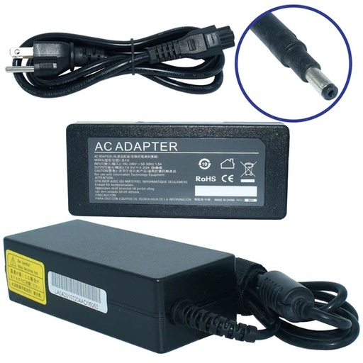 [EK-S10] EK-S10 Adaptador de Corriente 65W 19V-3.33A (4.8*1.7mm BULLET) Marca EKO SKU: EK-S10