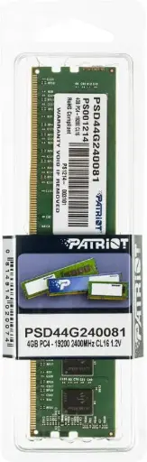 [PSD44G240081] Memoria RAM UDIMM Patriot Signature DDR4, 2400MHz, 4GB, CL17 SKU: PSD44G240081