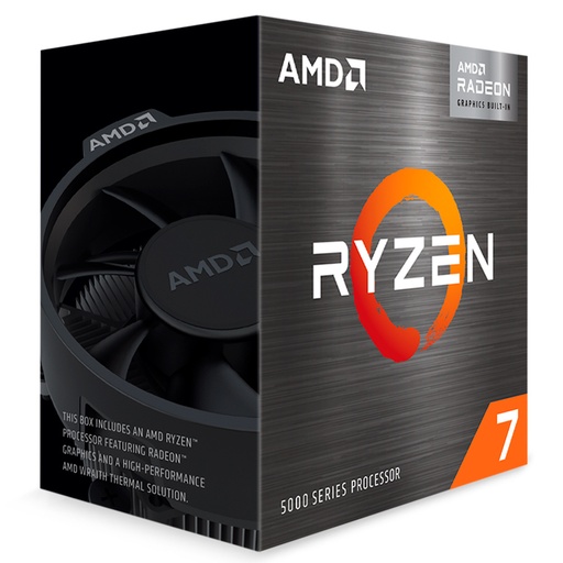 [100-100000263BOX] Procesador AMD Ryzen 7 5700G, S-AM4, 3.80GHz, 8-Core, 16MB L3 Caché -Con Gráficos, incluye Disipador Wraith Stealth CP-1234 SKU: 100-100000263BOX