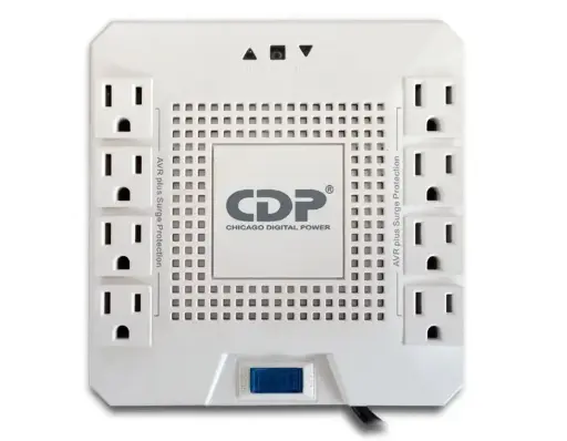 [R-AVR1808] Regulador CDP R-AVR1808, 1000W, 1800VA, 8 Contactos SKU: R-AVR1808
