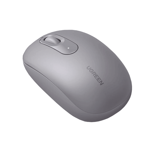 [90669] Mouse Inalámbrico 2.4G 800/1200/1600/2400 DPI / Función de 3 botones / Alcance 10m / Silencioso / Ergonómico / Anti-caída y Anti-interferencias / Color Gris / Batería Alcalina AA (incluida). UGREEN SKU: 90669
