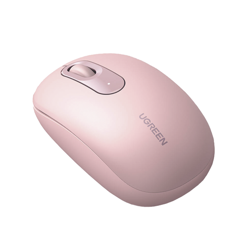 [90686] Mouse Inalámbrico 2.4G 800/1200/1600/2400 DPI / Función de 3 botones / Alcance 10m / Silencioso / Ergonómico / Anti-caída y Anti-interferencias / Color Dusty Pink / Batería Alcalina AA (incluida). UGREEN SKU: 90686