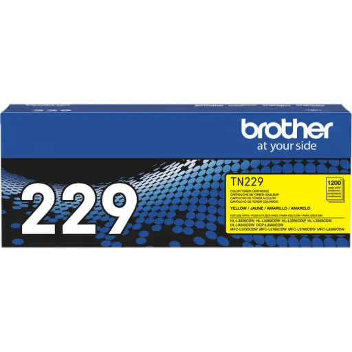 [TN229Y] TN229Y Amarillo Original Cartucho de Toner Brother TN-229C HL-L3220CDW, HL-L3280CDW, HL-L3295CDW, HL-L3300CDW, HL-L8245CDW, MFC-L3720CDW, MFC-L3765CDW, MFC-L3780CDW, MFC-L8395CDW, DCPL3560CDW 1,200 Pag. SKU: TN229Y