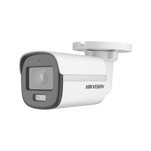 [DS-2CE10KF0T-FS] Cámara Hikvision Bala TURBOHD 3K (5 Megapixel) / Lente 2.8 mm / Micrófono Integrado / Imagen a Color 24/7 (ColorVu) / Luz Blanca 20m / Exterior IP67 / dWDR / 4 Tecnologías SKU: DS-2CE10KF0T-FS