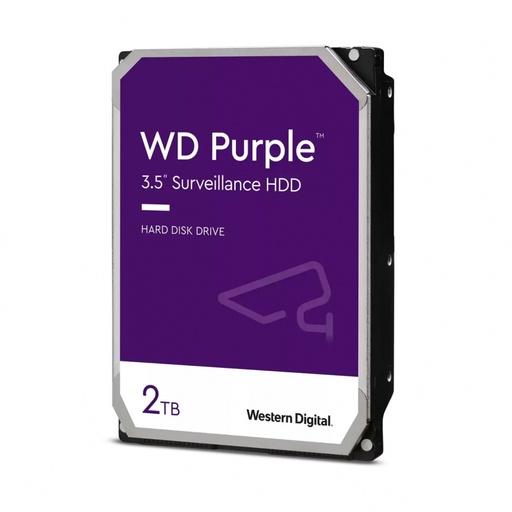 [WD23PURZ] Disco Duro para Videovigilancia Western Digital WD Purple 3.5'', 2TB, SATA III, 6 Gbit/s, 5400RPM, 256MB Caché HD-2865 SKU: WD23PURZ