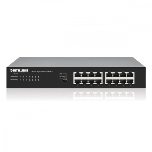[561815] Switch Intellinet Gigabit Ethernet 561815, 16 Puertos 10/100/1000Mbps, 32 Gbit/s, 8.192 Entradas - No Administrable SKU: 561815