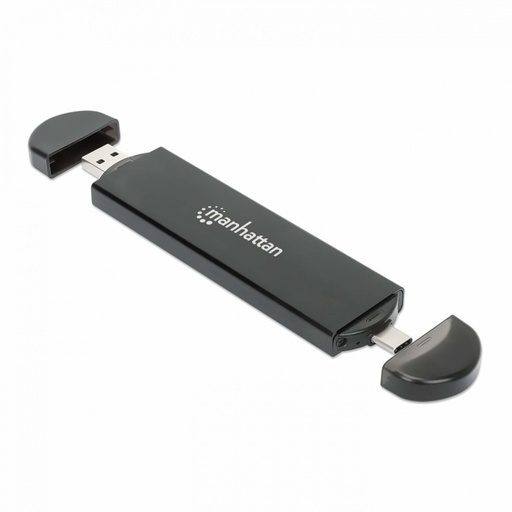 [130639] Manhattan Gabinete de SSD M.2, USB-A/USB-C, M.2 NVMe Negro, Conector USB-C y USB-A integrado CS-850 SKU: 130639