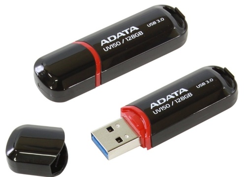 [AUV150-128G-RBK] Memoria USB Adata UV150, 128GB, USB 3.0, Negro SKU: AUV150-128G-RBK