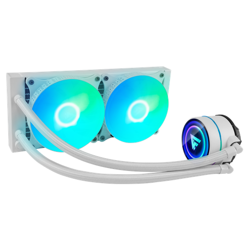 [LQG601-WH] Game Factor LQG601 Enfriamiento Líquido para CPU, 2x 120mm, hasta 2550RPM, Blanco SKU: LQG601-WH