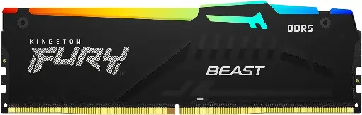 [KF552C40BBA-8] Memoria RAM UDIMM Kingston Fury Beast RGB DDR5, 5200MHz, 8GB, Non-ECC, CL40, XMP 1RX16 40-40-40 1.25V 288-pin 16Gbit SKU: KF552C40BBA-8