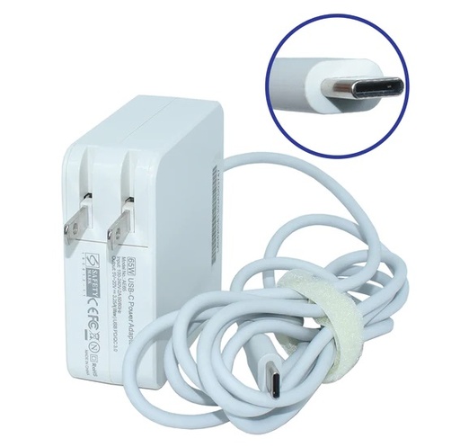 USBC-65W Adaptador de Corriente Tipo C USB-C 65W 20V/3.25A (Type C) con PD EKO SKU: USBC-65W (copia)