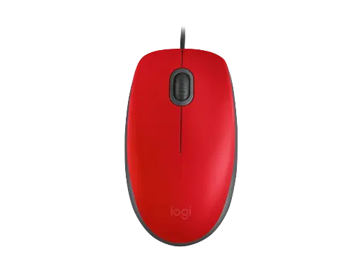 [910-006755] Mouse Logitech Óptico M110 Silent, Silencioso  Alámbrico, USB, 1000DPI, Rojo SKU: 910-006755