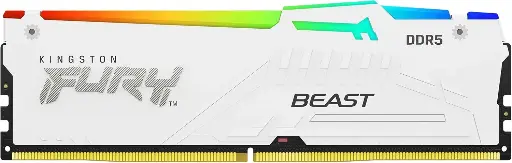[KF560C36BWE2A-16] Memoria RAM UDIMM Kingston FURY Beast White EXPO, 6000MHz, 16GB, CL36 Non-ECC Unbuffered DIMM (Single Module) 1RX8 36-44-44 1.35V 288-pin 16Gbit SKU: KF560C36BWE2A-16