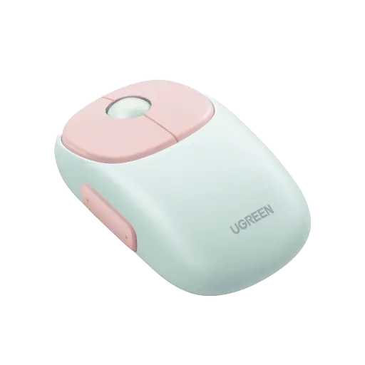 [MU102] Mouse Inalámbrico, Recargable / 2.4G & Bluetooth / 4 Niveles de DPI / Clic Silencioso / Ergonómico / 5 Botones / Compatible con Windows, macOS 10.5, Android iOS Linux y Chrome OS / Color Rosa UGREEN SKU: MU102