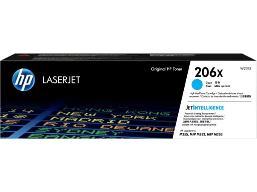 [W2111X] W2111X Cian Original Toner 206X HP LaserJet Pro M255, MFP M282, MFP M283 2,450 Páginas SKU: W2111X