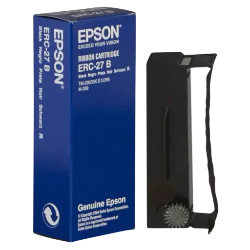 [ERC-27B] Cinta Original para Impresora Epson Matriz de Punto ERC27 (Similar DP-092) Negro M-290, TM-290, 290II, 295 CN-1747 SKU: ERC-27B
