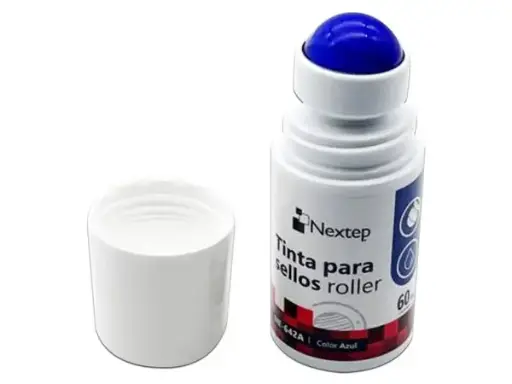 [NE-642A] Tinta para Sellos Nextep Roller Azul 60 ml SKU: NE-642A 