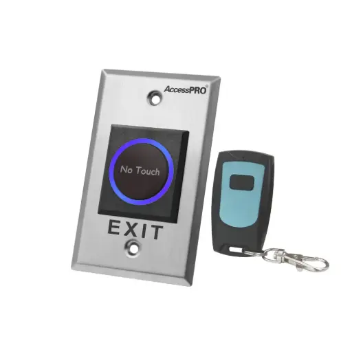 [ACCESK1LTR] AccessPRO Botón de Salida con Control Remoto ACCESK1LTR, Inalámbrico/Alámbrico, Negro/Plata SKU: ACCESK1LTR SKU: ACCESK1LTR