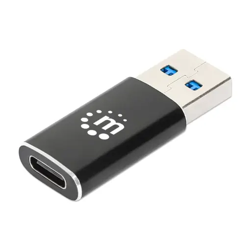 [153980] Manhattan Adaptador USB-A Macho, 1x USB-C, 5 Gbit/s, Negro AC-12335 SKU: 153980