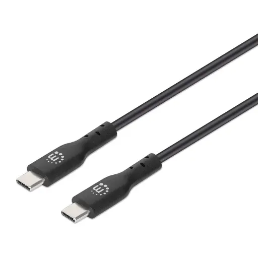 [354875] Manhattan Cable USB C Macho - USB C Macho, 2 Metros, Negro Cable Usb Tipo C CB-1354 SKU: 354875