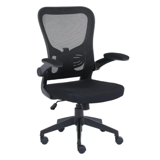 [NE-650A] Nextep Silla Plegable NE-650A, Respaldo de malla, Reposabrazos Ajustables, Negro SKU: NE-650A