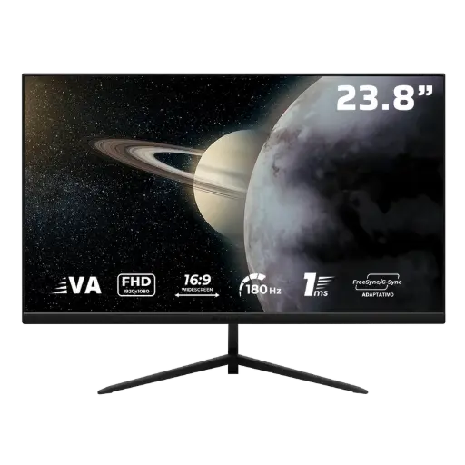 [BR-943055] Monitor Gamer Acteck Titan MTG24Y LED 23.8", Balam Rush 1920x1080 Full HD, G-Sync/FreeSync, 180Hz, HDMI, DisplayPort, Negro MNL-2888, 1ms Respuesta SKU: BR-943055